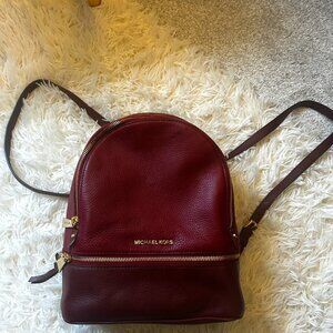 Michael Kors Burgundy Leather Backpack – Brand New, Never Used